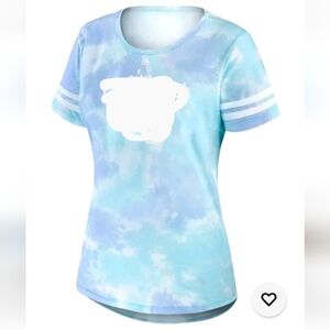 Women's Texas Rangers Fanatics Tee, Scoop Neck Short Sleeve Tie-Dye